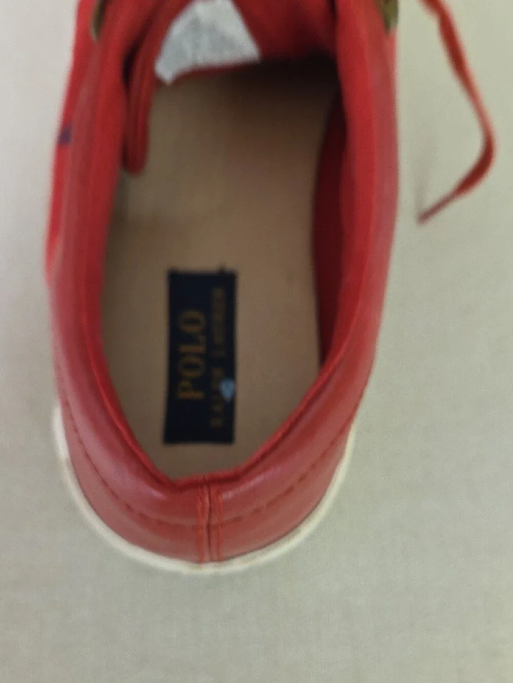 Polo Ralph Lauren Jerome Low Red Canvas Leather Sneakers Men's 10
